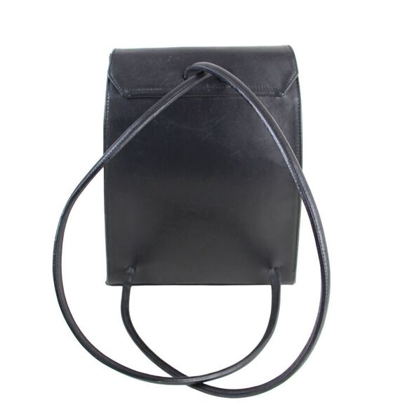 NACHALIA BLACK GENUINE LEATHER FLAP BACKPACK MEDIUM SHOULDER BAG HANDBAG PURSE main image 14